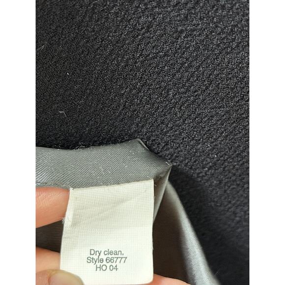 J Crew Womens Wool Blend Button Long Coat Size 4 Black Heavy Winter Peacoat - Picture 11 of 11